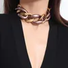 Choker Jewelry Punk Metal Cool Wind Geometric Necklace Exaggerated Female Personality Thick Chain And Mixed Color