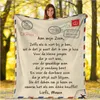 Blankets Swaddling Fleece Blanket To My Daughter/Son Deken Dutch Message Letter Flannel Blanket Gift For Kids koc 120X150/130X150/150X200/150X220CM 220927