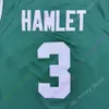Митч 2020 Новый NCAA North Texas Unt Green 3 Javion Hamlet College Basketball Jersey Green Size Youth Adult