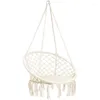 Camp Furniture Nordic Handmade Knitted Round Hanging Hammock Outdoor Indoor Dormitory Bedroom Chair Children Swing Home Decoratio