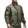 Jackets masculinos Army Stand Tactical Stand Collar Flight Jean Winter Bomber Combat 220927