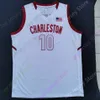 Mitch 2020 Nowy NCAA Charleston Cougars Jerseys 10 Gaines College Basketball Jersey Red White Size Młodzieżowy