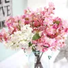 Decorative Flowers & Wreaths Artificial Cherry Blossom For Wedding Decoration Silk Branch Home Party Fake FlowerDecorative