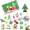 Weihnachtsspielzeugzubehör, 24-Tage-Adventskalender-Set, Countdown-Blindbox, Push-Blase, sensorisches Geschenk 220924