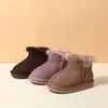 Boots GTCECD Winter Children Snow Genuine Leather Girls Warm Plush Boy Shoes Fashion Kids Baby Toddler 220924