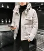 Nouveau hiver hommes Parka grandes poches veste décontractée à capuche couleur unie hommes épaissir chaud à capuche vêtements d'extérieur manteau coupe-vent