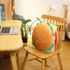 Plush Dolls 3D Printed Dog Burger Stuffed Pillow Lifelike Ham Lettuce Hamburg Chair Sear Pillow Bed Sleeping Waist Cushion for Boy Gift 220927