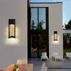 Açık su geçirmez duvar lambası modern minimalist LED ışık balkon koridoru koridor ışıkları villa bahçe sundurma dekorasyon lambaları