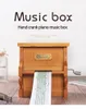 Decorative Figurines 925gifts Classical Diy Wooden Piano Music Box 15-Note Hand-Cranked Custom Gifts To Women Men Creative Score