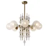 Glass Ball Decorative Chandelier Post Modern Electroplating Stretchable Bedroom machine head Living room Coffee shop