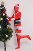 Costume de cosplay de Natal Papai Noel Padrão de impressão de macacão de gato lycar corpo zentai trajes de trajes de gestão