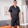 Pigiama da uomo Estate Pigiama da uomo Colletto con risvolto Pantaloni da notte di grandi dimensioni Pantaloni a maniche corte Pigiama Notte Pigiama Abbigliamento da casa 5XL 7XL Lounge 220924