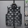 Män s västar Autumn Winter Shiny Men Down Cotton Coat Lovebable Hatt Hood Warm Sleeveless dragkedja 220926