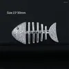 Brooches Metal And Pins Cubic Zirconia Fish For Women High Quality Silver Color Copper Pin Suit Coat Hats Accessories