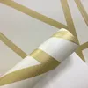 Tapety 3D Geometryczna tapeta niebieska beżowa papier murowy Nowoczesne paski