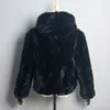 Женское пальто из искусственного меха, роскошное женское зимнее теплое пальто с капюшоном из настоящего кролика рекс, натуральные куртки, женское толстое пальто 220923