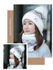 Balaclava Womens Knitted Hat Scarf Caps Neck Warmer Winter Hats For Men Women Skullies Beanies Warm Fleece Cap 6 Colors DE794