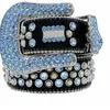 God kvalitet 2022 Designerbelt Simon Belts For Men Women Shiny Diamond Belt Black On Black Blue White Multicolour With Bling Rhinestone3224844