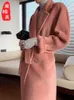 Womens Fur Faux Highend Cashmere Overcoat Midlength Winter Thicked Su Li Alpaca Fleecefiber Coat 220927