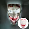 Gl￼hen Kuss Me Grimace Face Maske Halloween Dekorationen Glow Cosplay Coser Masken PVC LED Lightning Frauen M￤nner Kost￼me f￼r Party Wohnheimdekoration