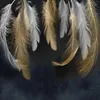 Wallpapers Custom P o paper 3D Golden Feather Painting Nordic Style Creative Art Papers Living Room Waterproof Stickers 220927