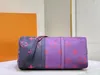 Дизайнерские дизайнерские пакеты Duffel Speedy 45 см женщины Travel Bag Gradient Gradient Monograms Гигантские подлинные кожа