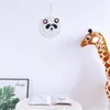 Decoratieve beeldjes Ins Boho Handgemaakte geweven panda Wall Decor Macrame Hangend ornament rond Noordse huizendecoratie voor woonkamer