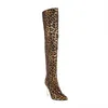 Bottes Sexy Stiletto Talons Hauts Sur Le Genou Femmes Stretch Cuisse Dames Printemps Automne Longue Point Toe Chaussure De Fête