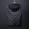 Men s Vests brand Male Hooded Thick Warm Jacket Waistcoat Cotton Plus Size Big Casual Winter Sleeveless 220926