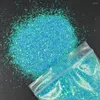 Glitter de unha 50g/bolsa aurora iridescente arte irregular ultra-fibra colorida de colorido floco de papel de vidro brilhante manicure lantejouno v4