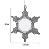 Transferência de calor Metal Snowflake Pingente DIY sublimação em branco Decoração de Natal Árvore de Natal RRB15827