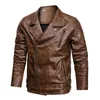 Wholesale- New  Leather Jacket Men 2017 Fashion Mens Slim Fit Motorcycle Biker Jacket Casual Jaqueta De Couro Veste Cuir Homme 140
