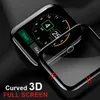 Sk￤rmskyddsfilm f￶r Apple Watch Ultra SE Series 8 7 49mm 41mm 45mm 40mm 44mm 3D Curved Temped Glass Premium Explosion Full Lim Cover Coverage Guard