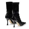 Сапоги в стиле панк, эластичные короткие туфли на высоком тонком высоком каблуке с острым носком, пикантные черные зимние туфли-лодочки в стиле панк, женская обувь большого размера