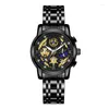 Wristwatches WWOOR Fashion Design Mens Watches Top Gold Stainless Steel Waterproof Sports Chronograph Watch Relogio Masculino