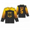 GLA C202 Women German Black IIHF Jersey 2 Denis Reul 5 Korbinian Holzer 21 Moritz Seider 29 Leon Draisaitl Hockey Jerseys