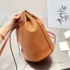 2022 Evening Bags Designer Lychee Drawstring Bucket Ladies Tote Bag Color Matching Handbags Drawstring Bucket Casual Lady Shopping Purses