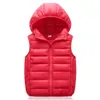 Waistcoat Teenagers Children Warm Autumn Winter Light Down Jacket Vests For Boys Girls Parent-Child Coat Waistcoat Kids Outerwear Hooded 220927