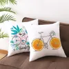 Oreiller été vélo taie d'oreiller 45X45 paysage peinture couverture décorative canapé S imprimer Polyester couvre décor à la maison