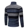 Męskie swetry jesienne zimowe kardigan męskie kurtki płaszcze mody w paski dzianiny szczupły płaszcz męski odzież 220927