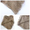 Frauen Pelz Faux Echt Kaninchen Gestrickte Natürliche Poncho Weste Mode Wrap Mantel Schal Dame Schal Hochzeit Party Großhandel Cape 220927