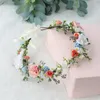 Headpieces Rose Garland Headwear Colorful Headband Wedding Accessories Hair Bride