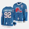 GLA 29 Nathan Mackinnon Quebec Vintage Jersey 92 Габриэль Ландеског 96 Микко Рантанен 8 Cale Makar 19 Джо Сакич 6 Эрик Джонсон 91 Nazem Kadri 13