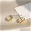 Clip On Screw Back Sier Circle Arc Earrings Trendy Retro Simple Sexy Exquisite Couple Valentines Day Gift Drop Delivery 2021 Jewelry Dhnfm