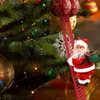 Weihnachten Spielzeug liefert Ornamente Geschenk elektrische Kletterleiter Santa Claus Puppe Spielzeug mit Musik fröhliche Baum hängende Dekor 220924