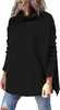 여자 티셔츠 여자 캐주얼 스트라이프 롱 슬리브 폴로 v 넥 풀오버 스웨터 느슨한 핏 숄더 니트 셔츠 탑