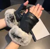 CH designer gants gant en cuir dames en peau de mouton fourrure de lapin mitaine d'hiver pour les femmes réplique officielle qualité compteur taille européenne