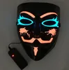 Máscara luminosa led 3D, accesorios de disfraces de Halloween, fiesta de baile, tira de luz fría, máscaras de fantasmas, compatible con personalización WLY935