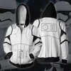 Erkek Hoodies Film Cosplay 3D Baskı Gölge Stormtrooper Sweatshirt Yetişkin Unisex Death Fermuar Kapşonlu Ceket Sonbahar İçin