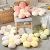 Plush Dolls Stuffed Six Petal Flower Cushion Girly Room Decor Sunflower Pillow Bay Window Pink Setting for Kids Bedroom Seat 220924